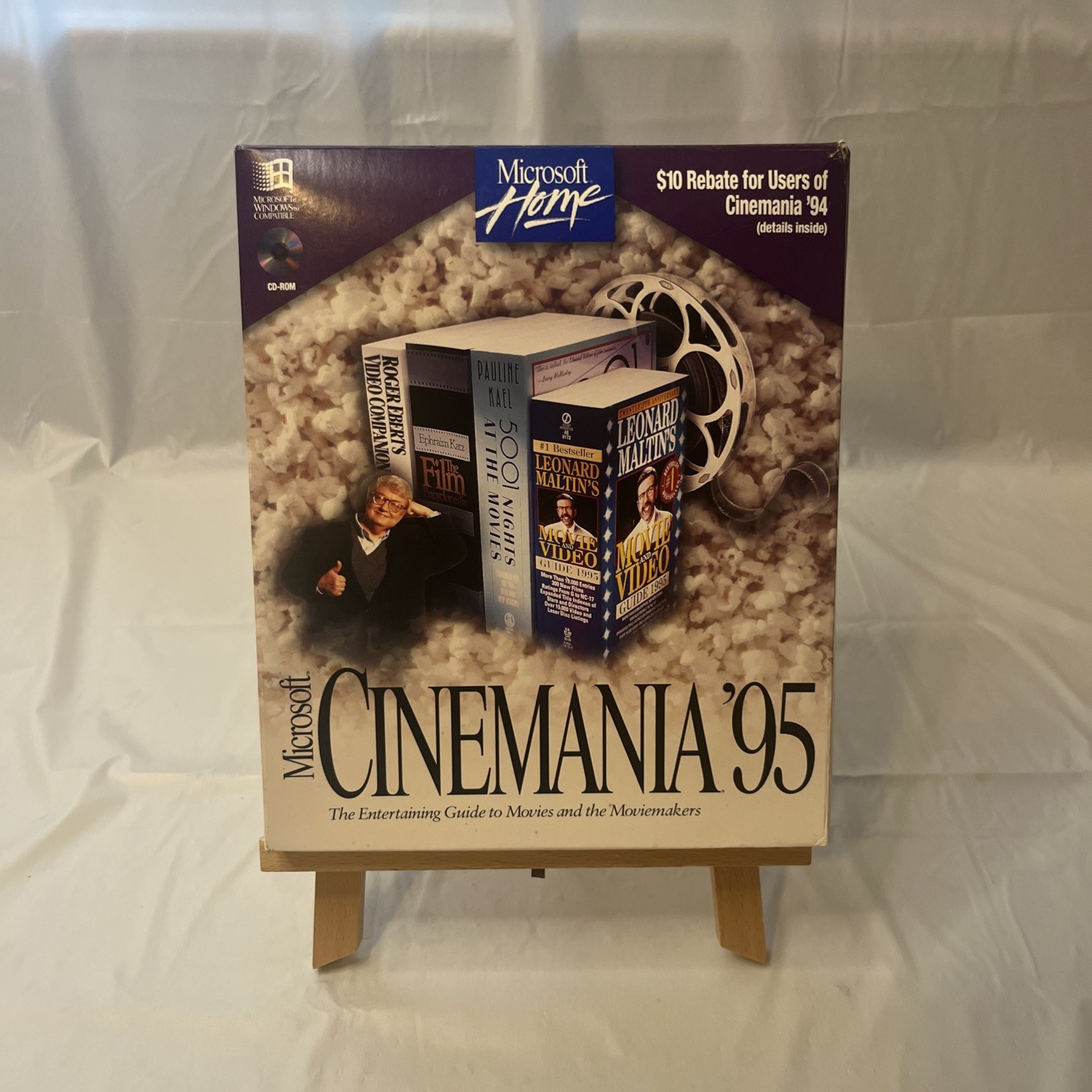 Microsoft  Cinemania '94 Big Box CD-ROM Windows. Movie Database
