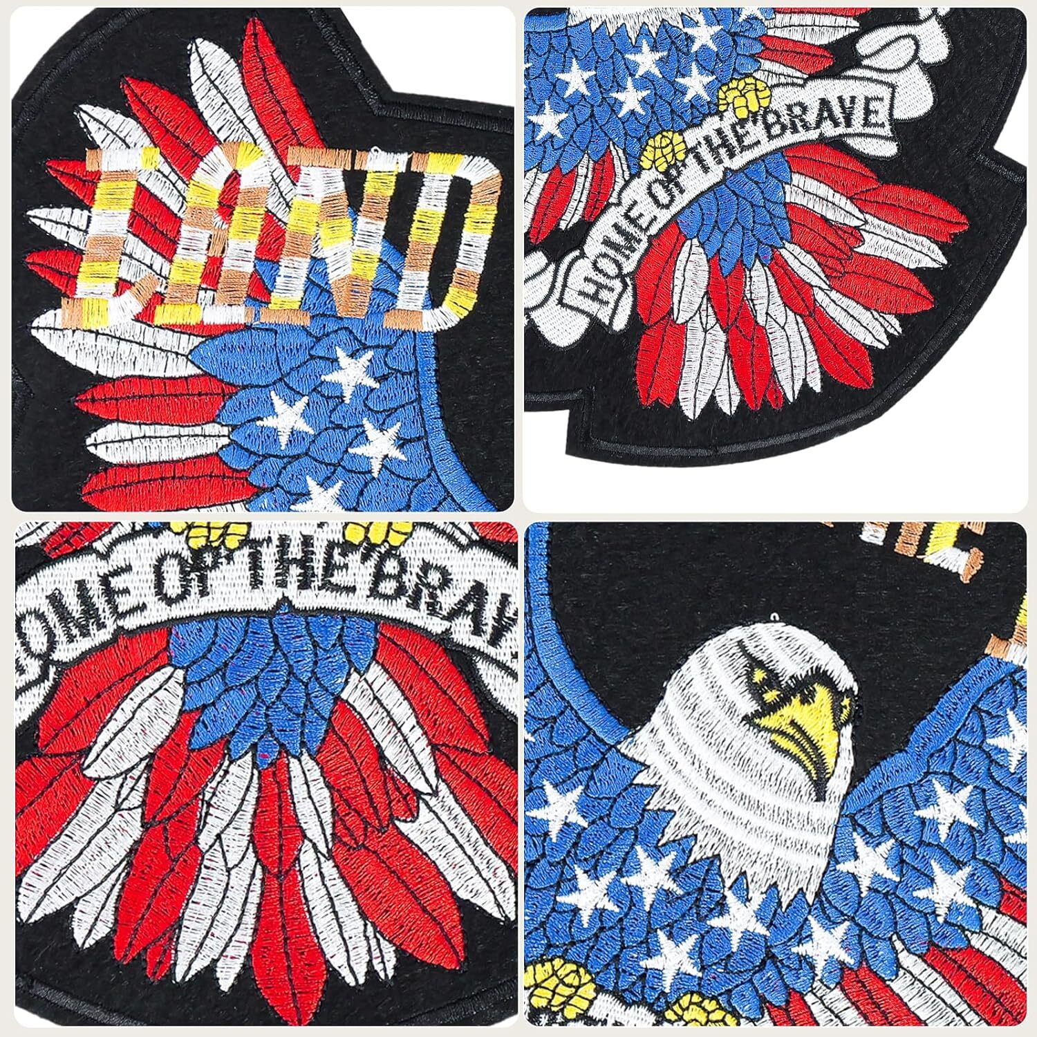 American Eagle Large Back Patch Iron/Sew On for Biker Motorcycle Vest Jacket