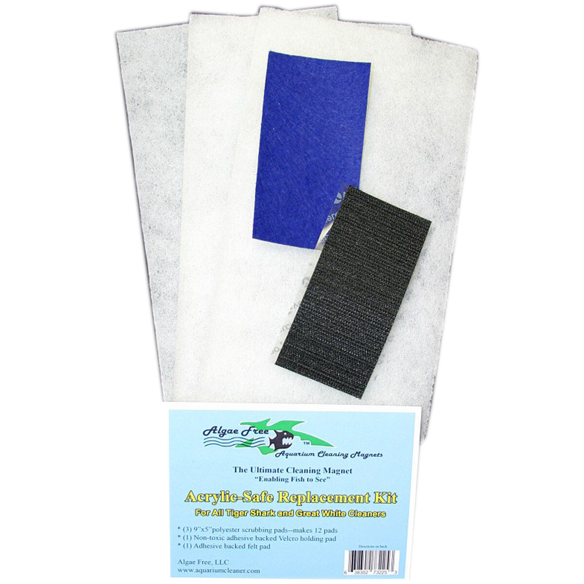 Algae Free Large Glass Pad Kit for Tiger Shark & Great White Algae Scrapers
