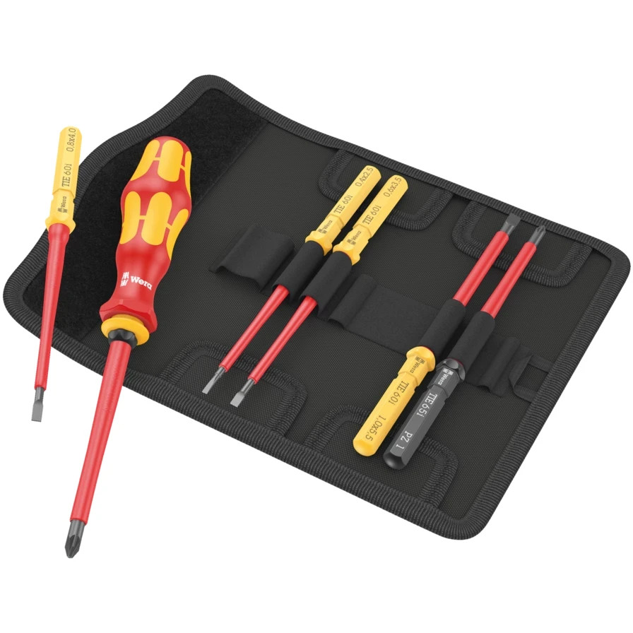 WERA 05006601001 Kraftform Kompakt VDE 7 Universal 2 Tool finder, 7 pieces
