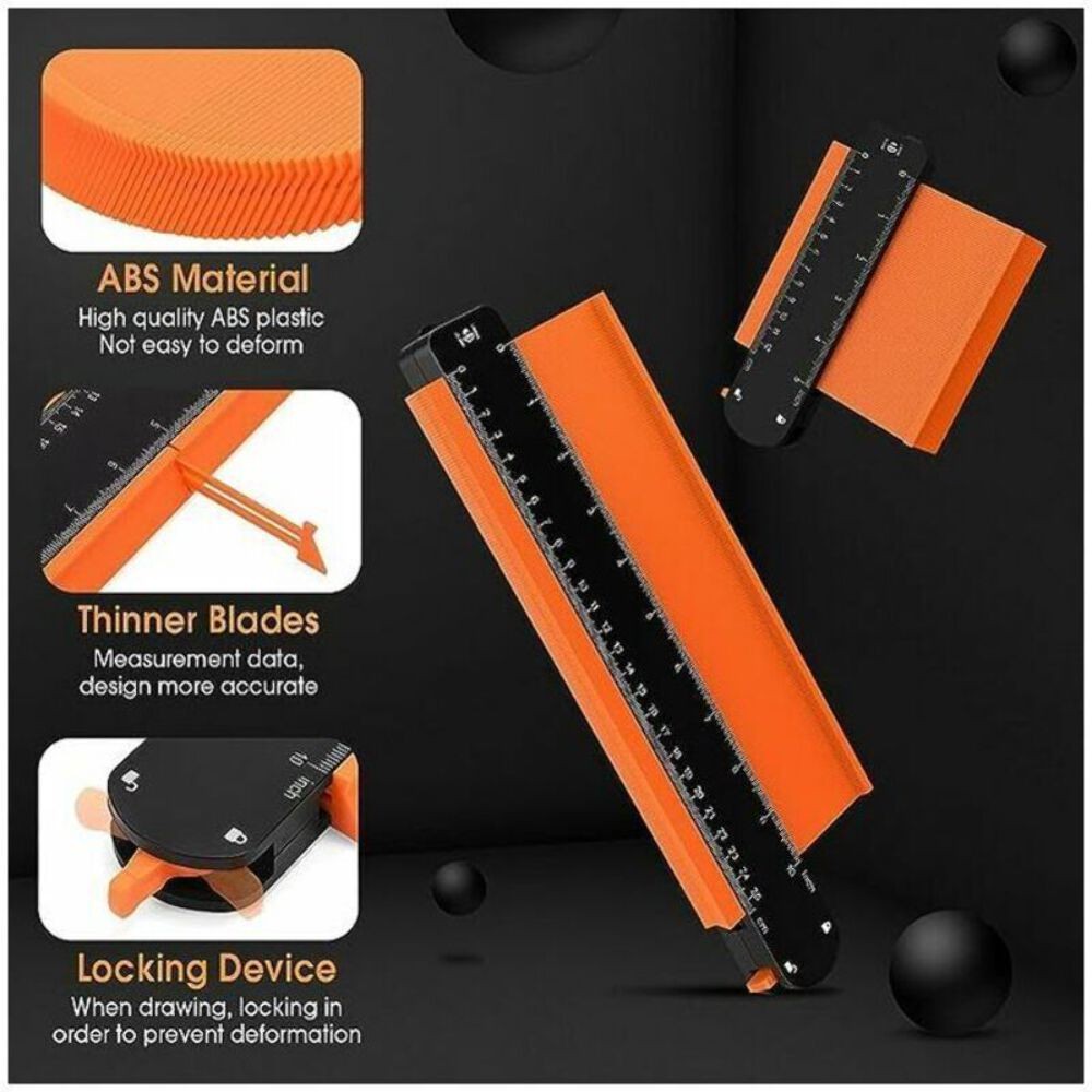 2x Lockable Contour Gauge Profile Duplicator Marking Tool Wood Laminate