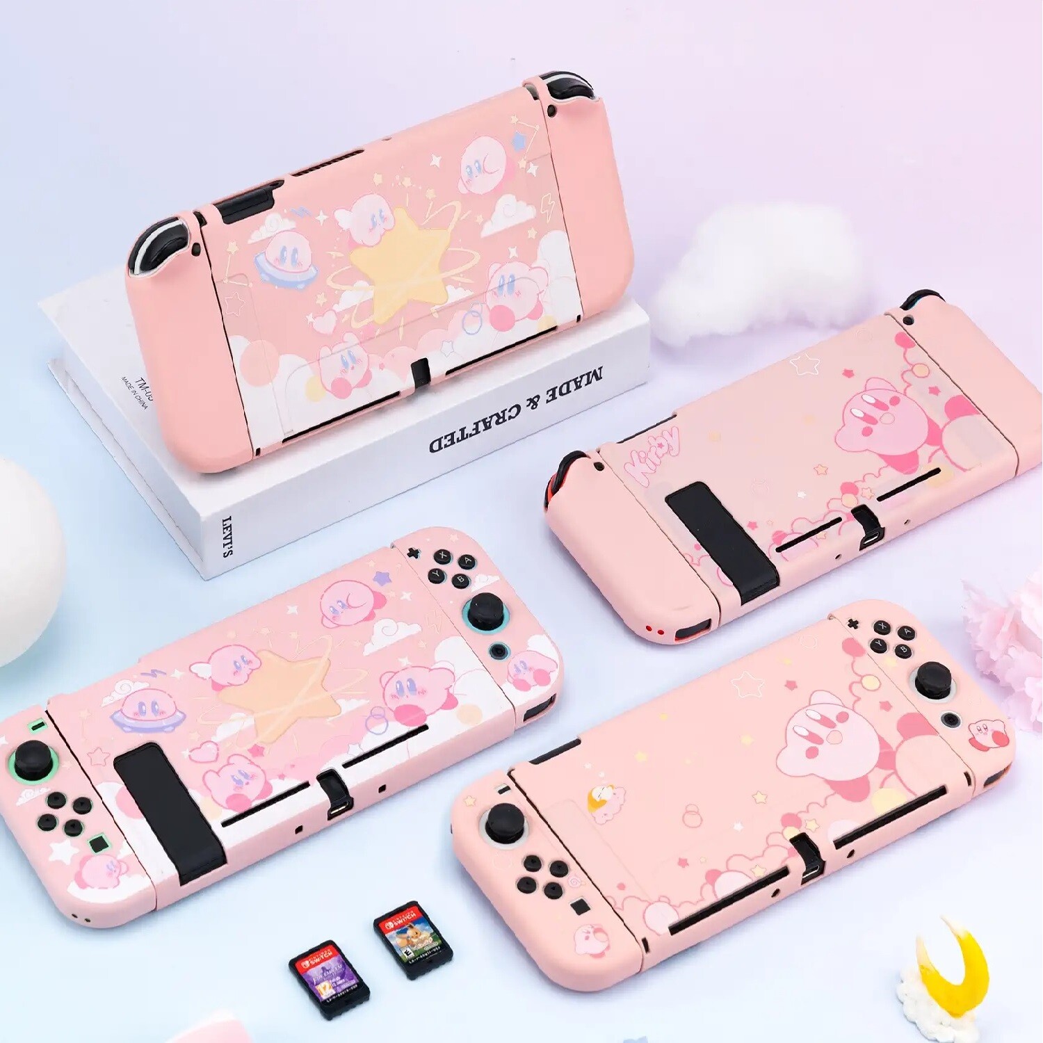 Protective Case for Nintendo Switch OLED & Switch Shell JoyCon Cover Pink Skin