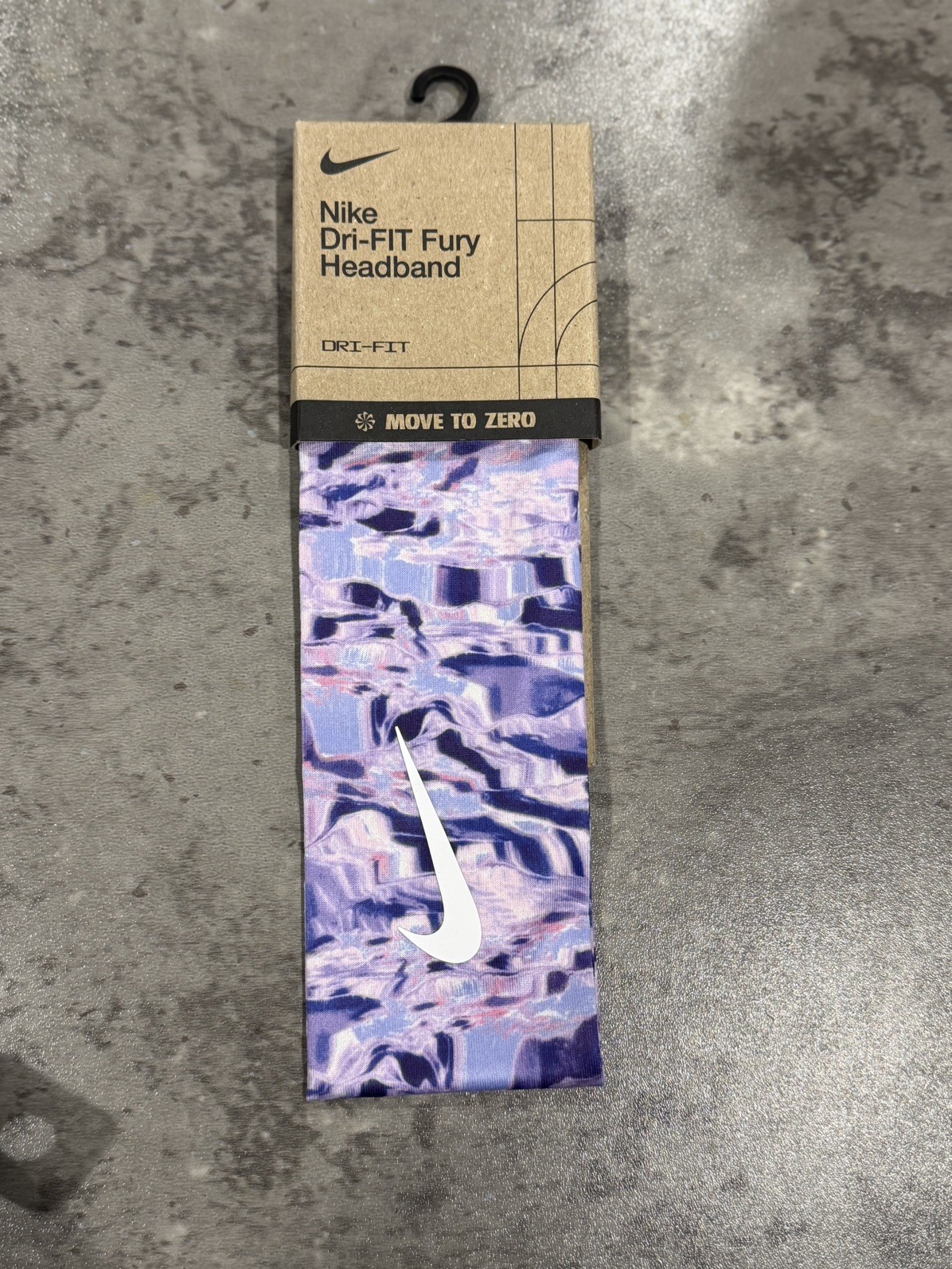 Nike Dri-FIT Fury Headband Purple White Wave 1 Pack NWT One Size