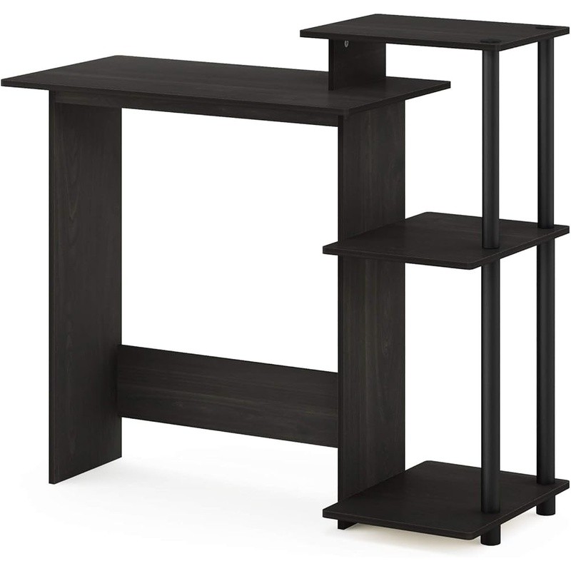 Sturdy Compact Writing Desk W/ CPU Storage Shelf & Elevated Printer Space New