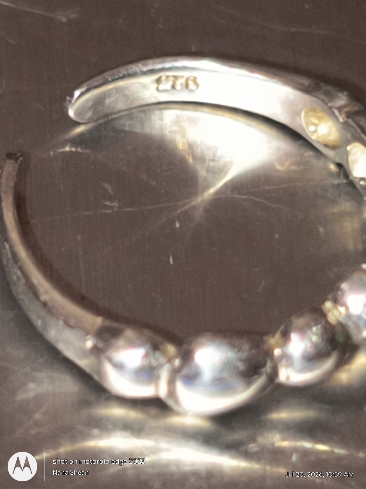 Silver Adjustable Heart Toe Ring Size 3#373
