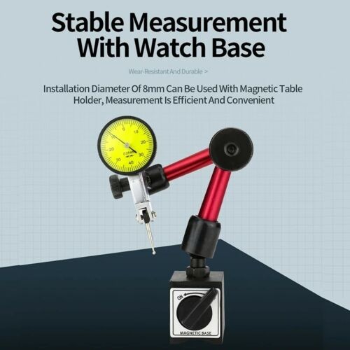 Leverage Dial Indicator Magnetic Base Micrometer Measuring Tools Indicators