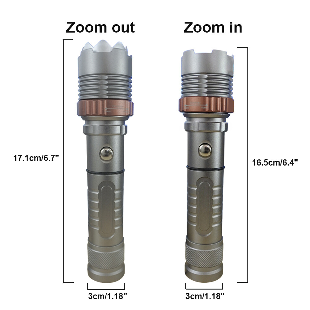 Brightest 9500000LM Police Tactical Flashlight Rechargeable High Power Led Torch