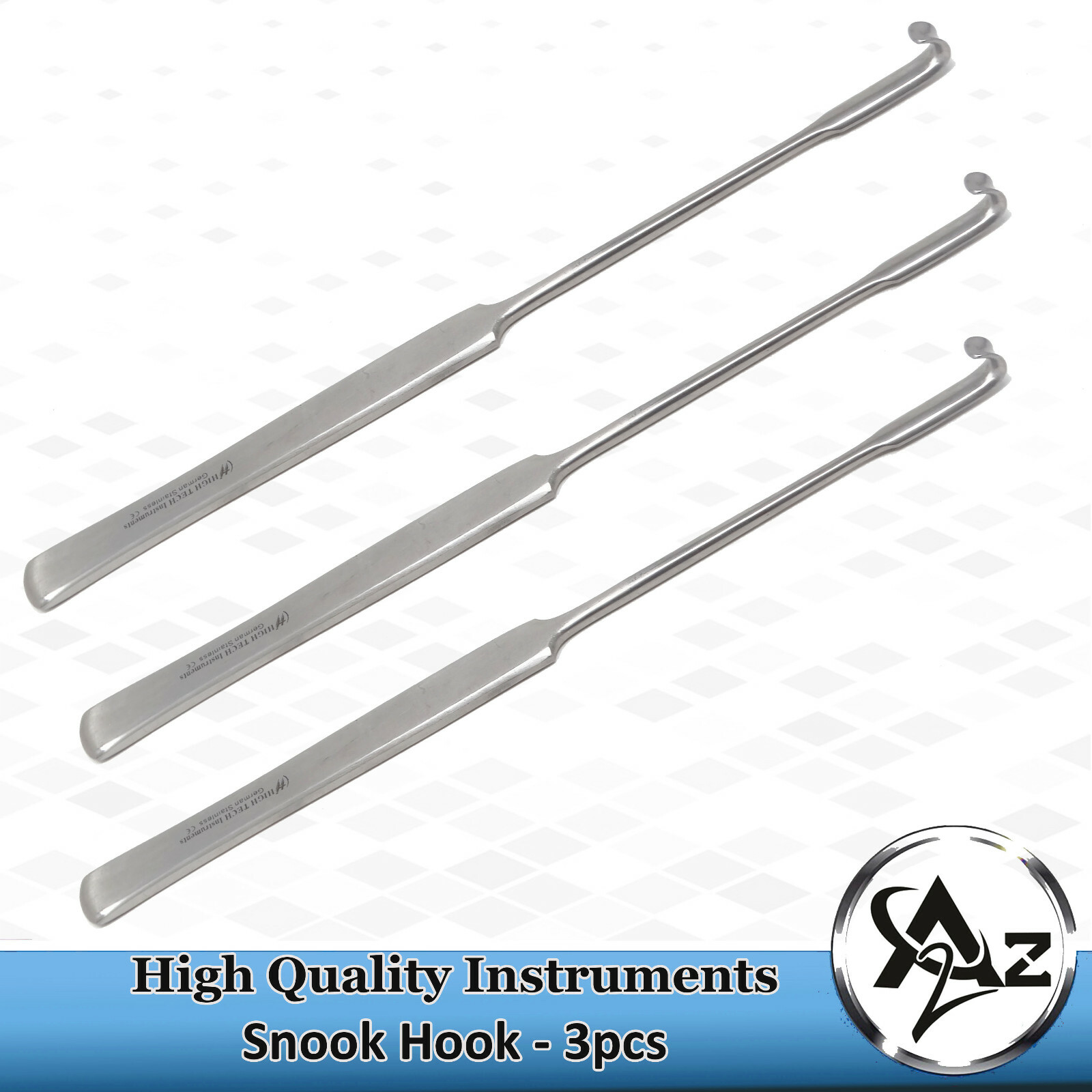 3 Spay Snook Hook Veterinary Surgical OVERIECTOMY Instruments,Stainless Steel CE