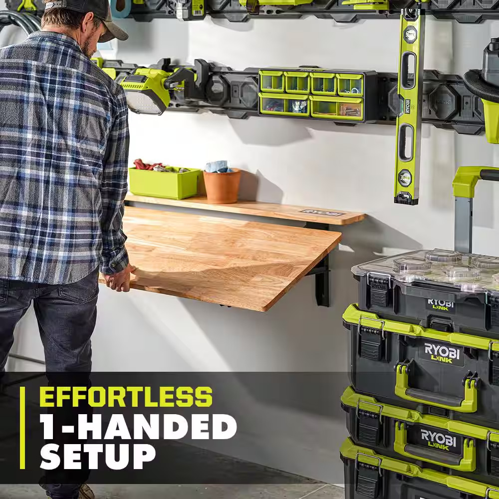 Stowaway Wall Mounted Folding Workbench Table