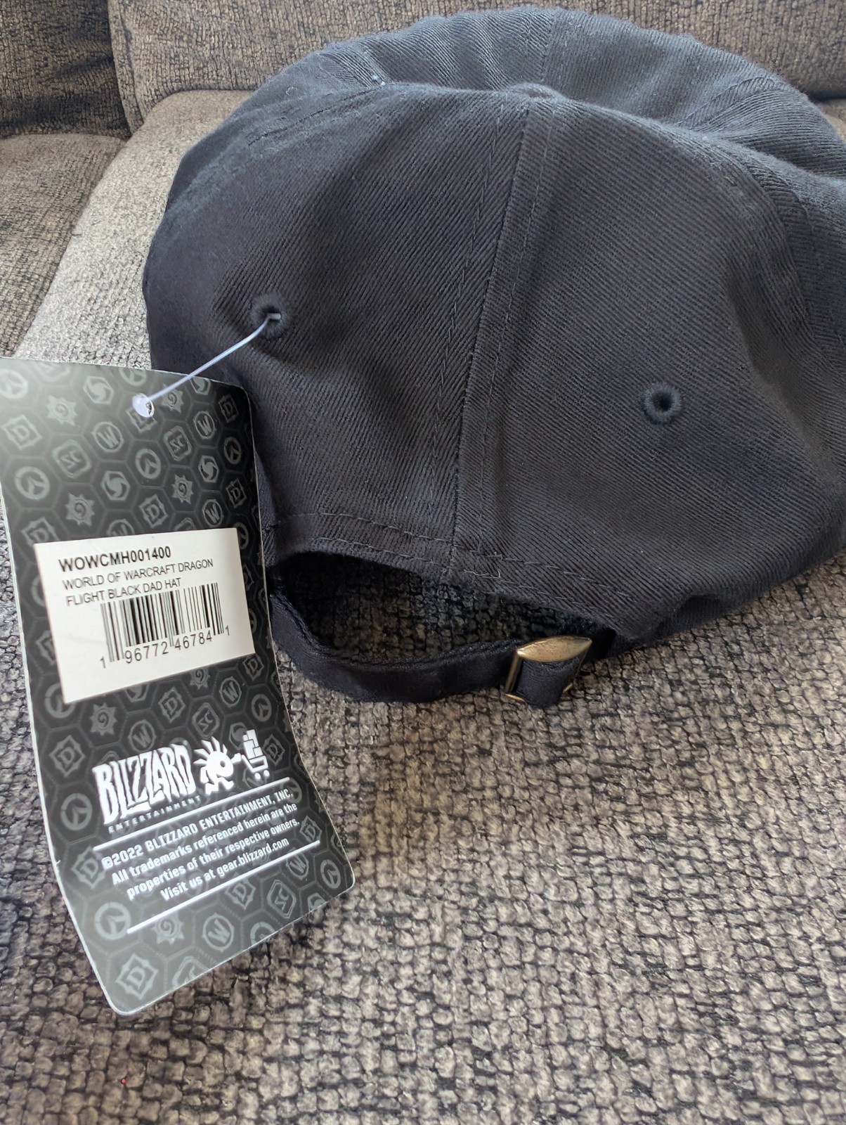 Official Blizzard World of Warcraft Hat - Dragon Flight Adjustable Black Cap