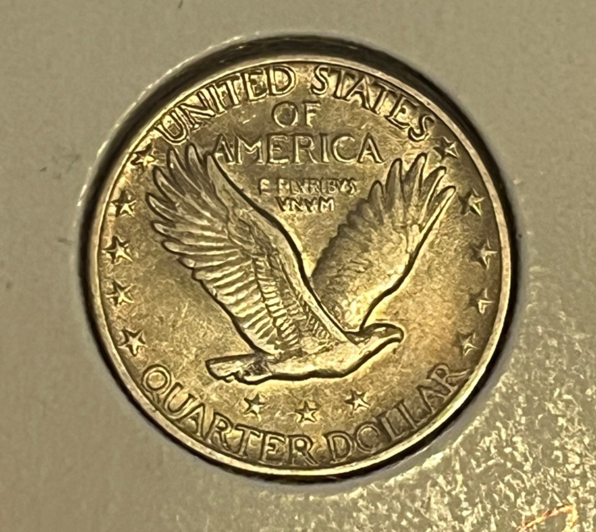 1927 Standing Liberty Quarter Solid EF / AU