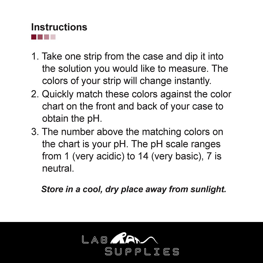 Plastic Ph Test Strips, Universal Application (Ph 0.0-14.0, 0.5 Ph Intervals), 1