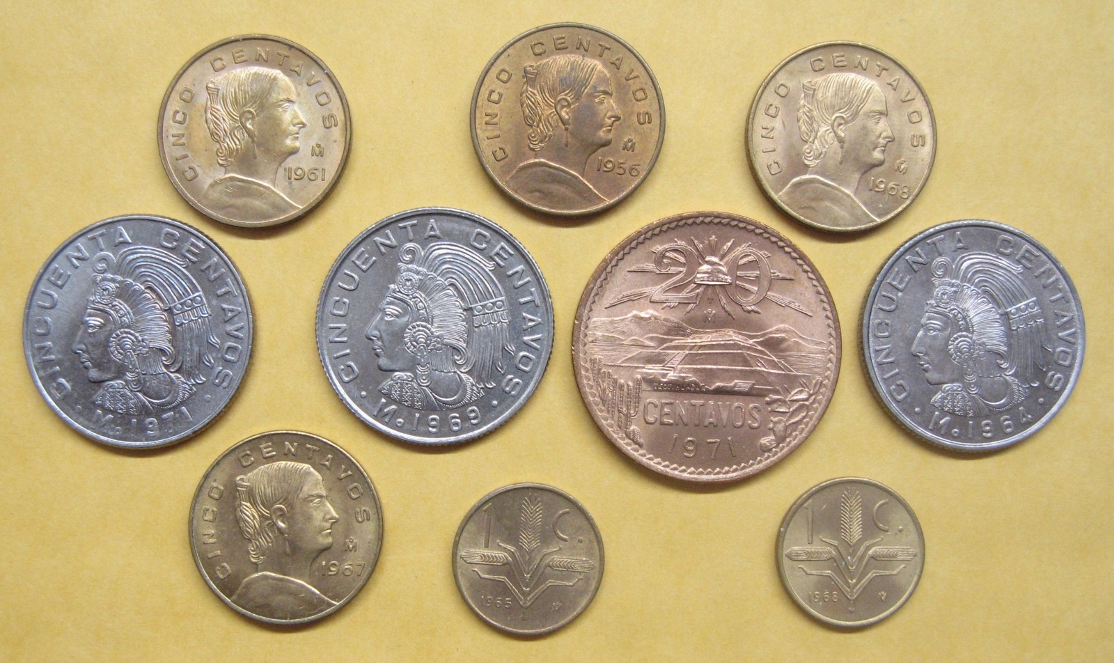 Mexico Lot of 10 Coins Take a Look