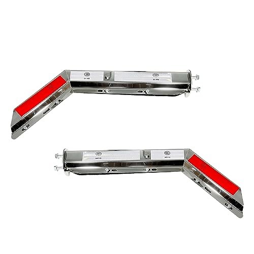 Pair Chrome Angled Spring Loaded Mud Flap Hanger Chrome Mudflap Hanger Kit