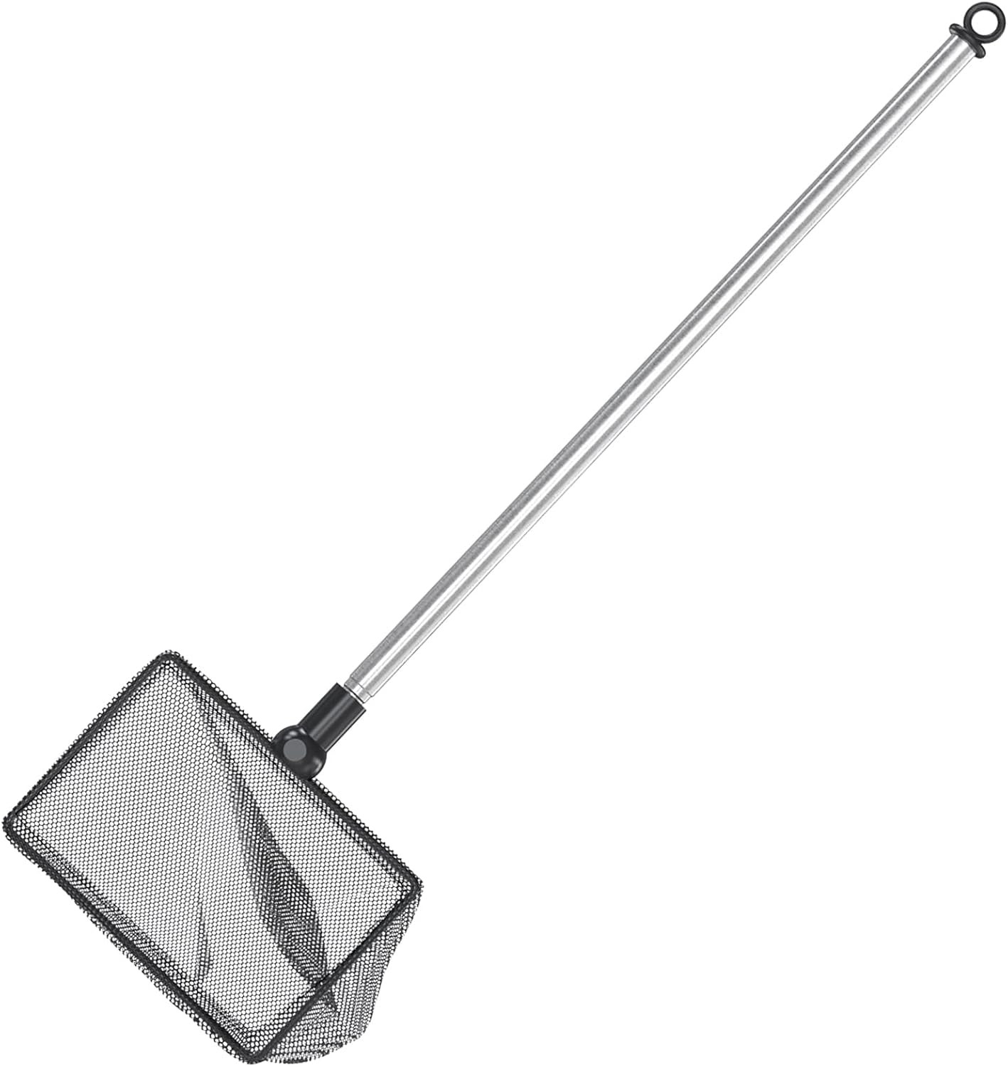 Aquarium Fish Net with Extendable 9-24 Inch Long Handle for Betta Fish