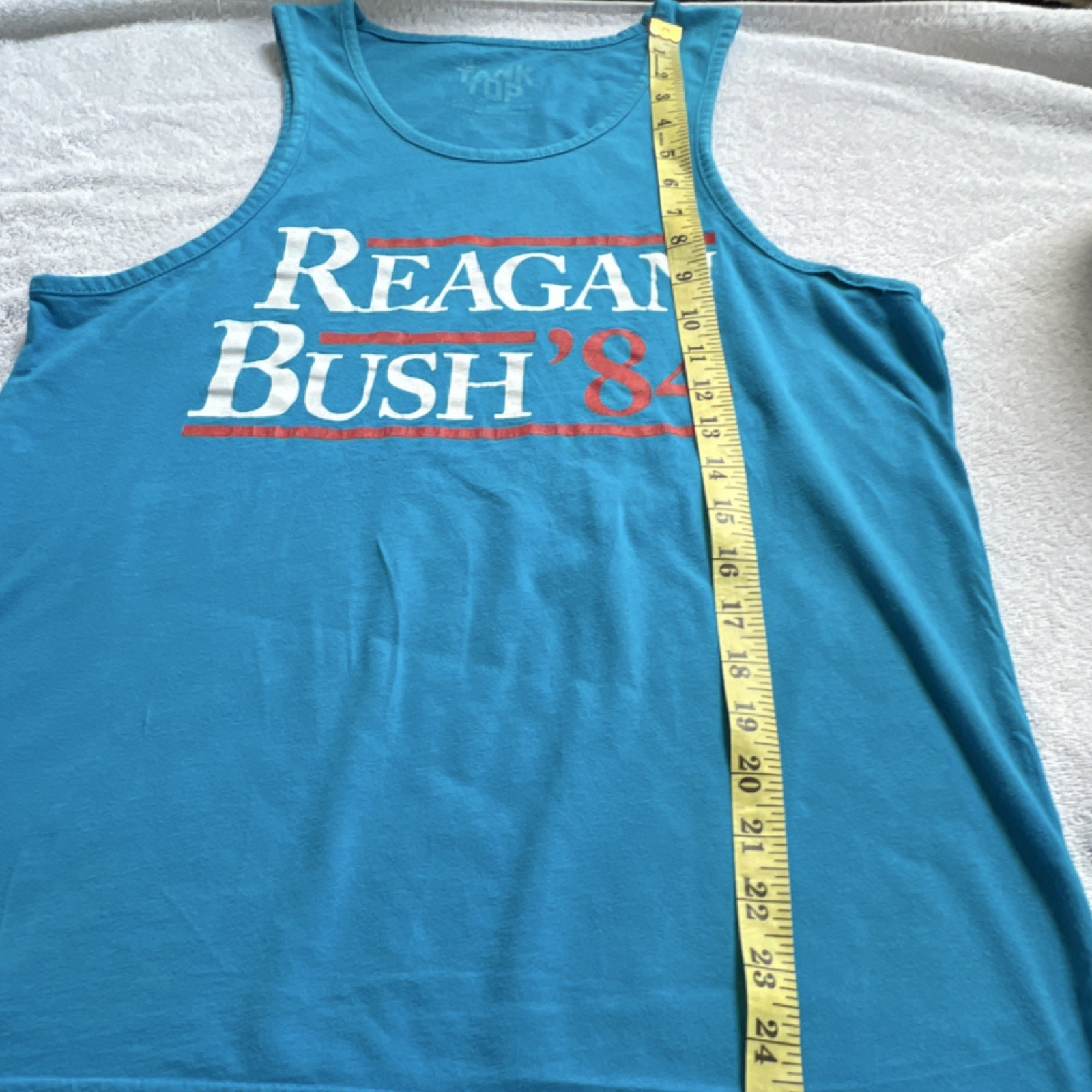 Vintage Reagan Bush 84 Tank Top USA Political Campaign 1984 Collectible