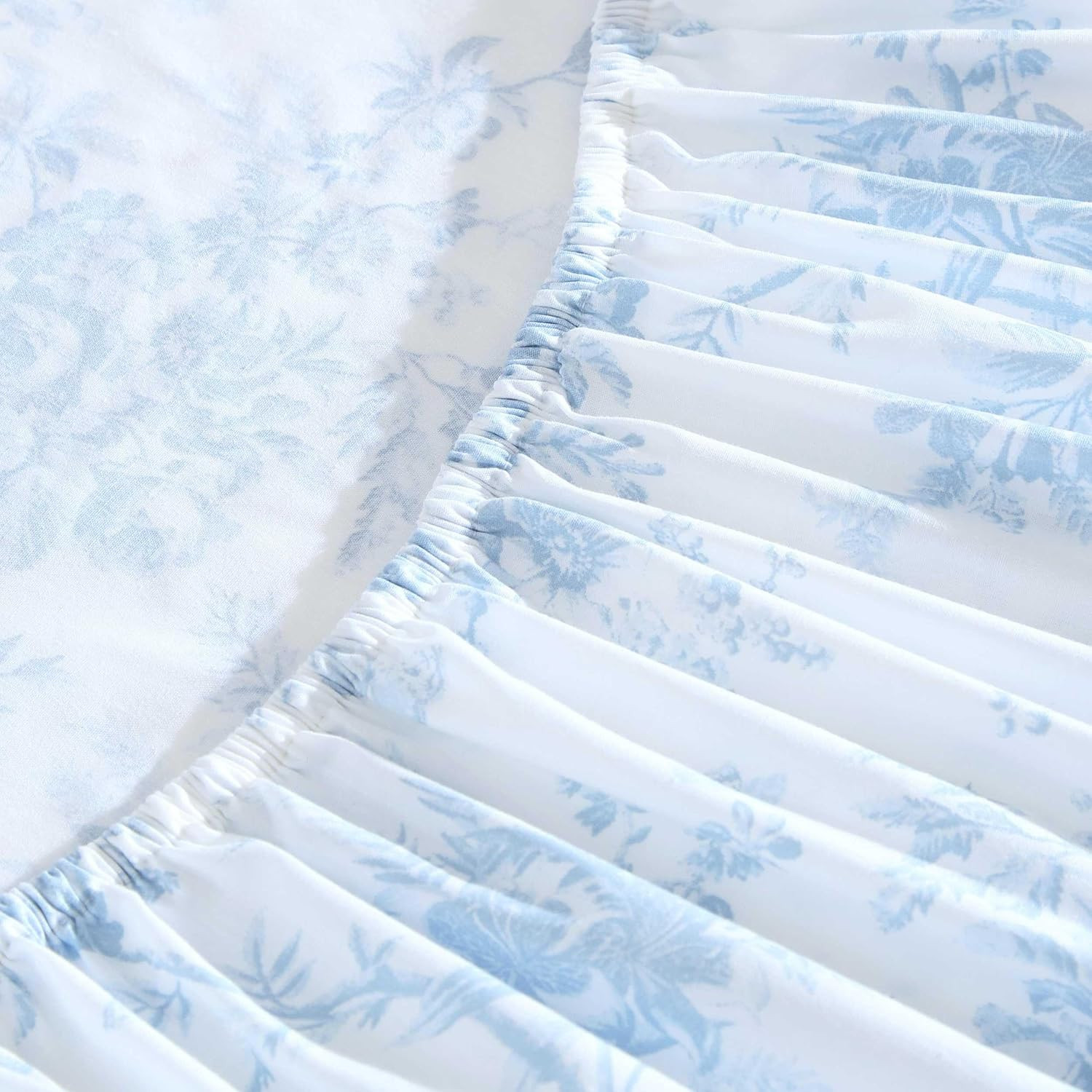 Laura Ashley - King Sheet Set, Crisp & Cool Cotton Percale Bedding with Deep Poc