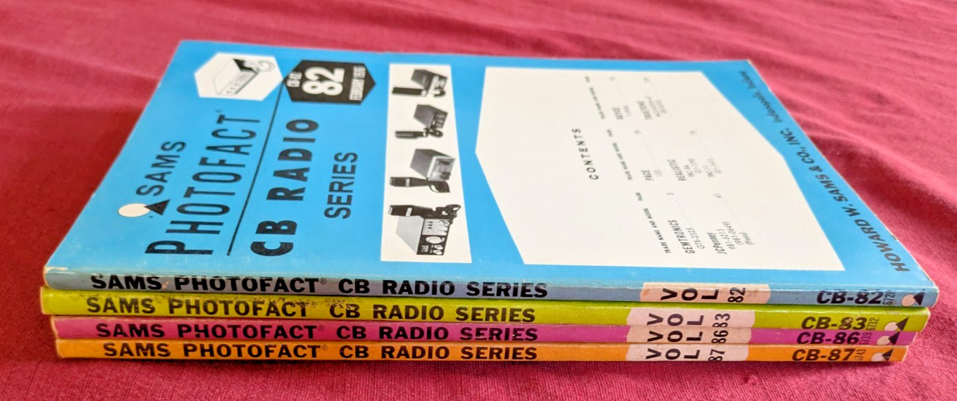 Howard W. Sams Photofact CB Radio Series Manuals CB-82 CB-83 CB-86 CB-87 1976
