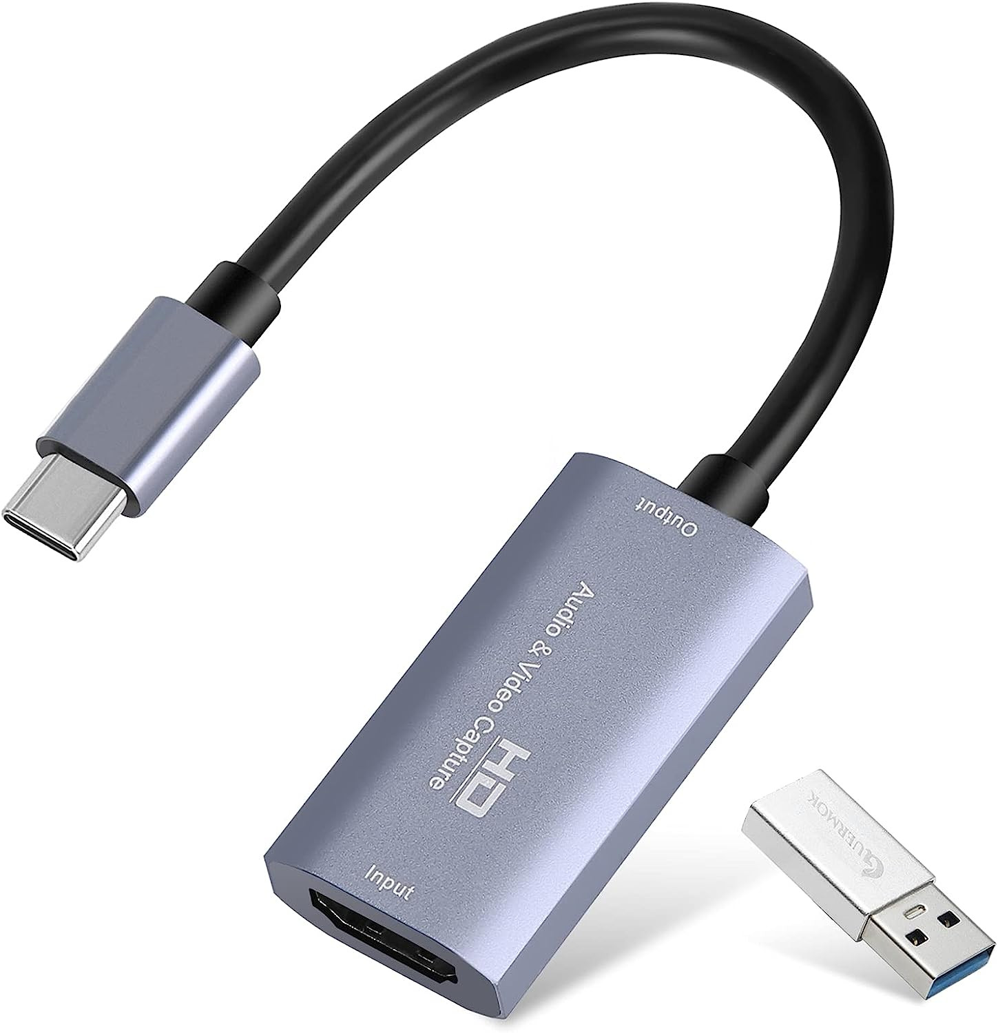 Guermok Video Capture Card, 4K USB3.0 HDMI to USB C, 1080P 60FPS & 2K 30FPS | Ca