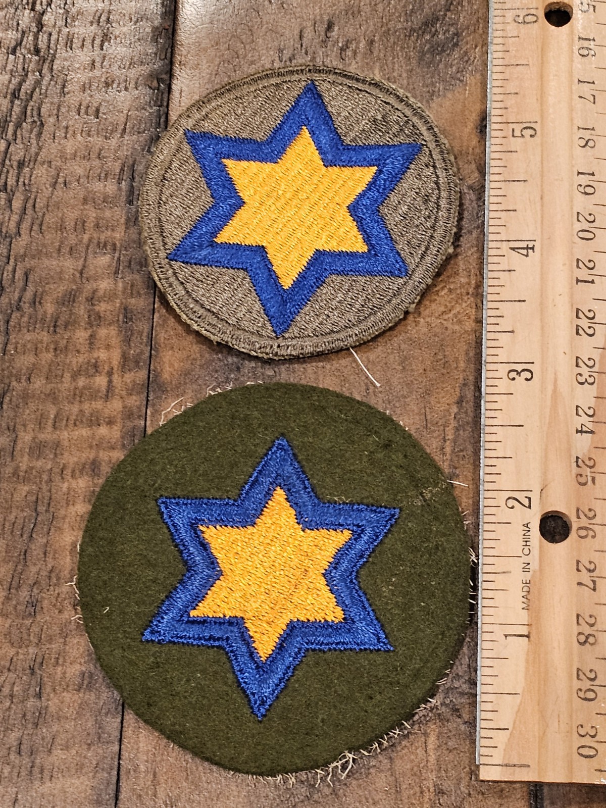 1930s WWII US Army 66th Cavalry Armor Division Wool & Embr Patch Set L@@K!!!