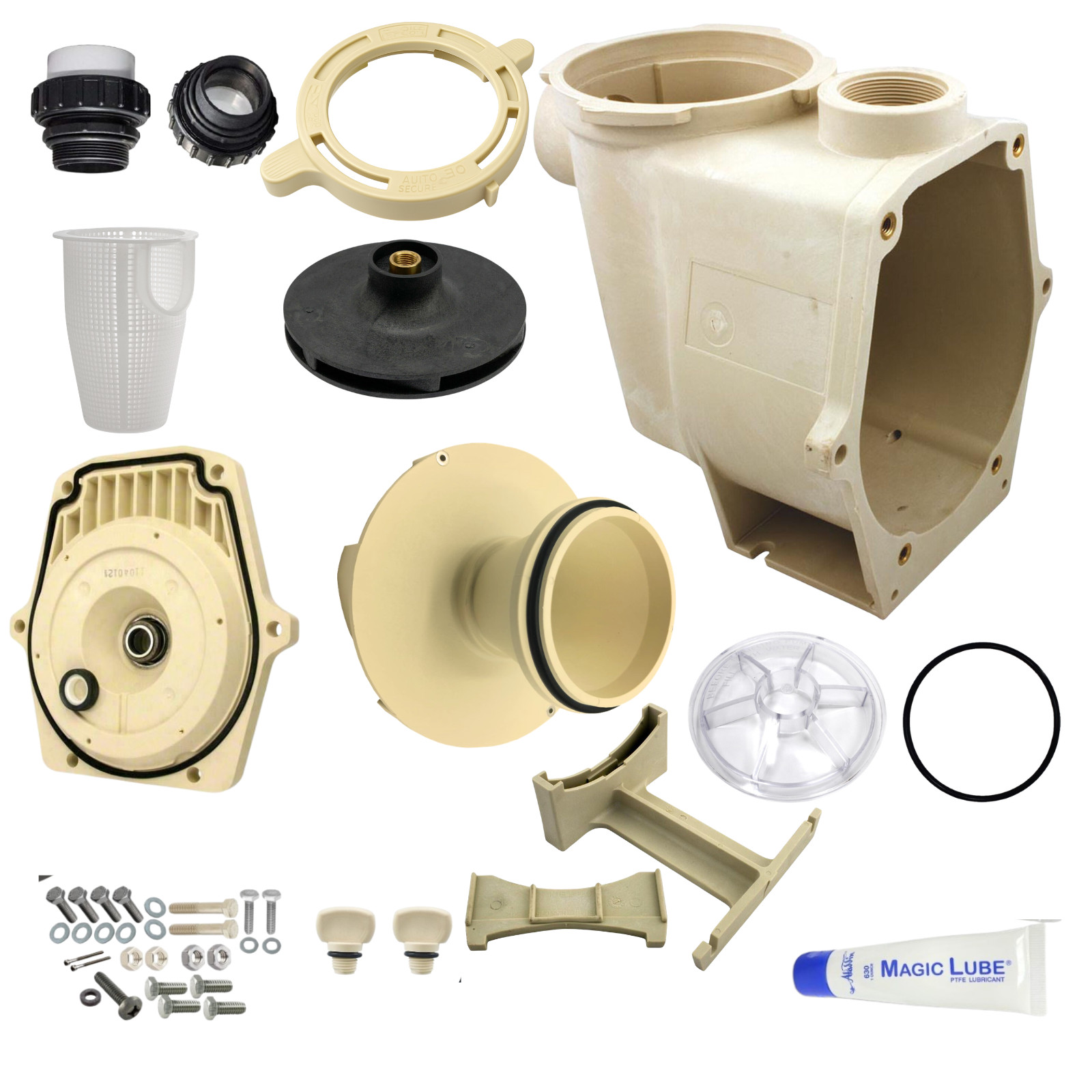 357149 Complete 2.0 HP Compatible with Pentair WhisperFlo Wet End kit 075455