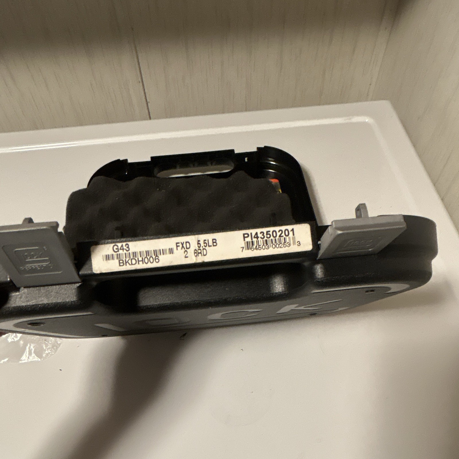 GLOCK 43 OEM Black Hard Plastic Pistol Case w/ Foam Insert BKDH006