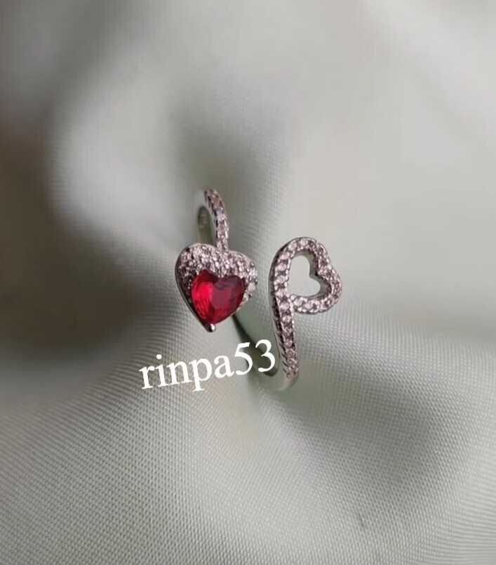 Burmese Syn Ruby Cubic Zirconia Gift For Women's Adjustable Toe Ring 925 SS