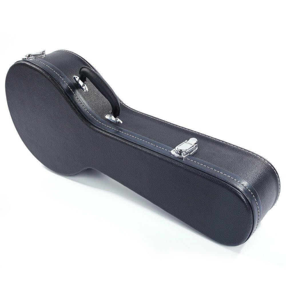 Glarry Prefessional Hardshell A-Style Pattern Leather Wood Mandolin Case