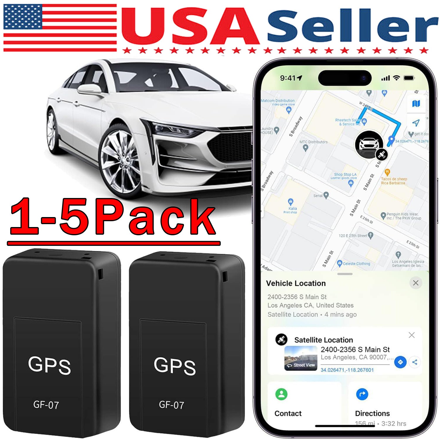 Magnetic GF07 Mini GPS Real Time Car Locator Tracker GSM/GPRS Tracking Device US