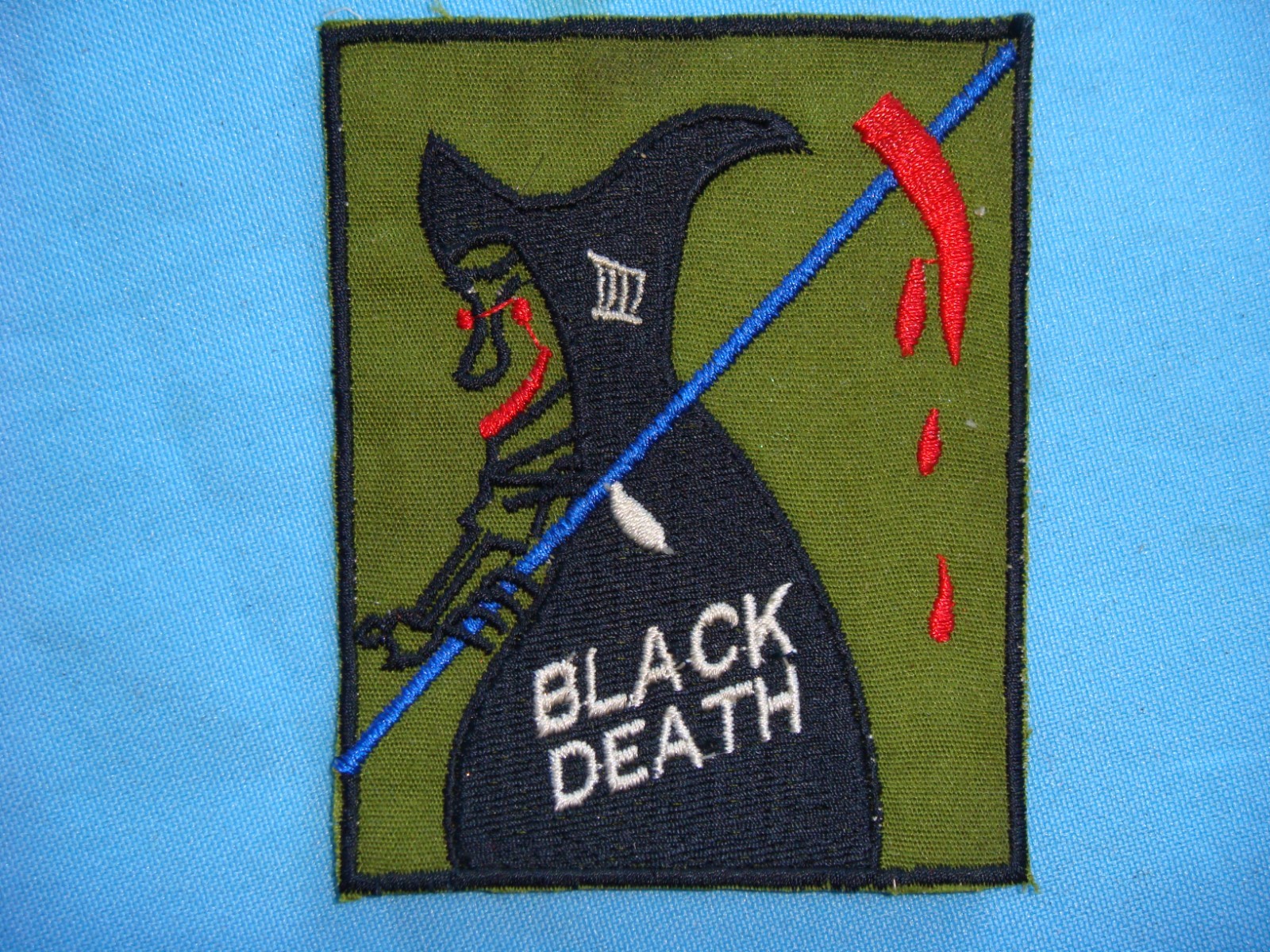 VIETNAM WAR PATCH, US DELTA COMPANY 3rd BN 21st INFANTRY RGT BLACK DEATH