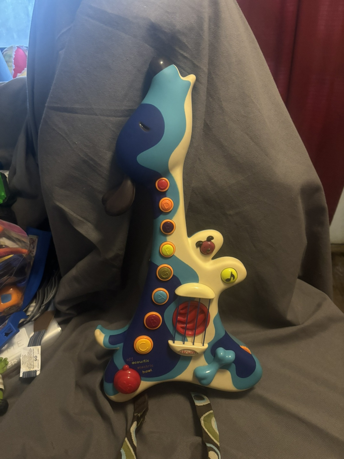 My B Toys Hound Dog Strum Guitar Toy w/ Acoustic Electric Howl Modes WORKS! P71