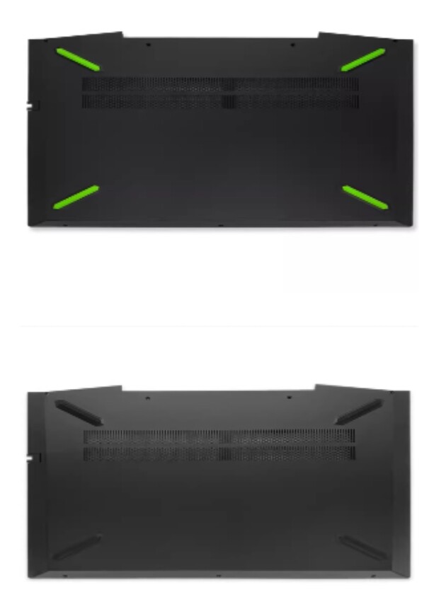 HP Pavilion 15-CX TPN-C133 Black LCD Base Case Cover Green/Black Foot Pad