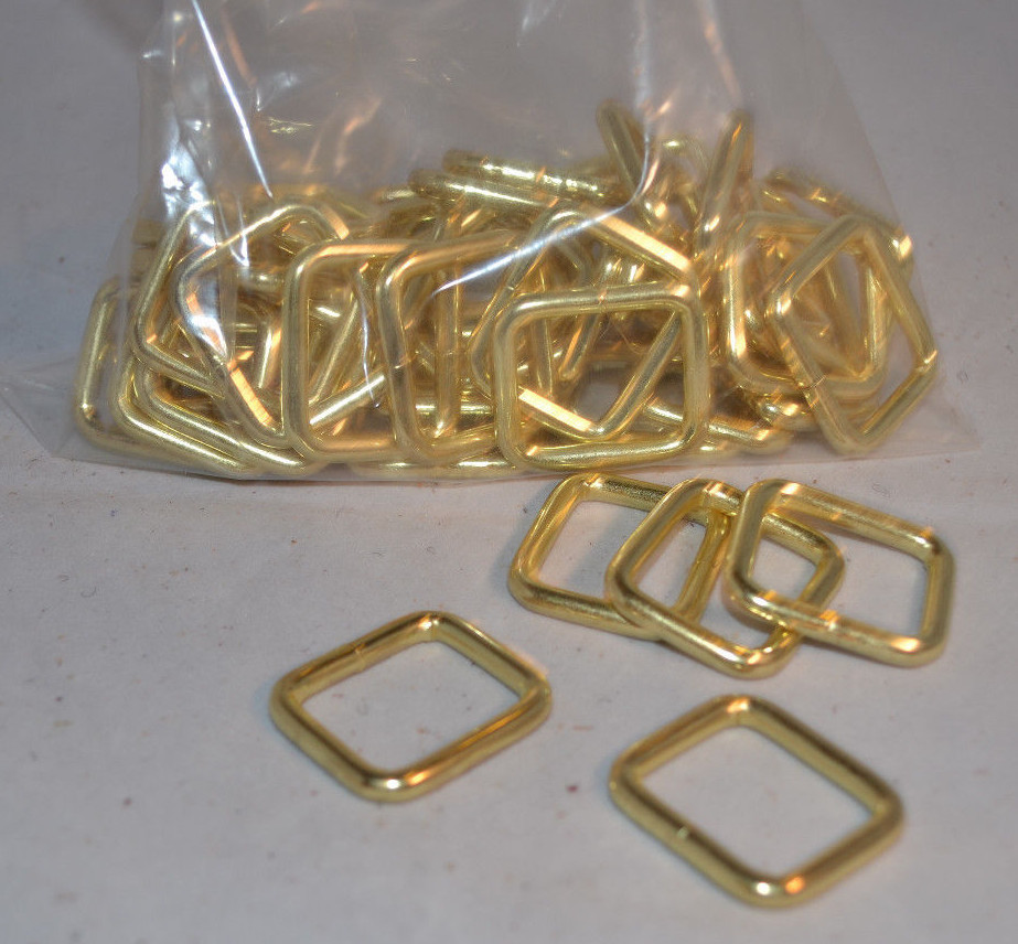 Square - 3/4" x 7/8" - Brass Plated - Welded - Pack of 24 (B23)