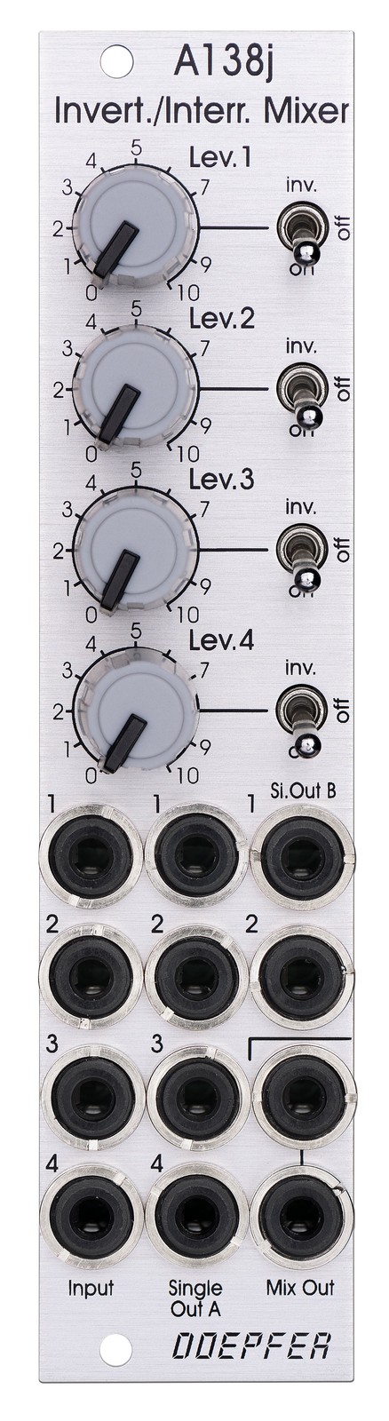 DOEPFER A-138J INVERTING / INTERRUPTING MIXER (JANUS MIXER) : NEW : [DETROIT