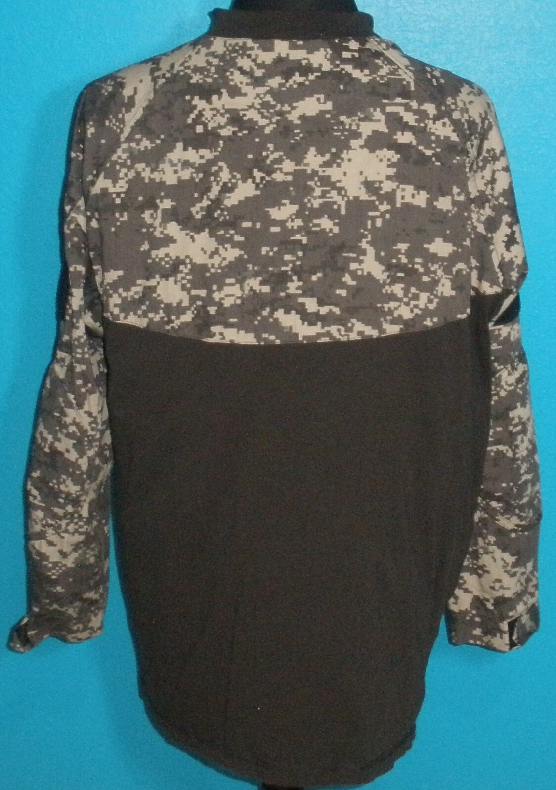 EUC Men's 2XL Rothco Woodland Digital Camo Tactical Shirt Long Sleeve Black