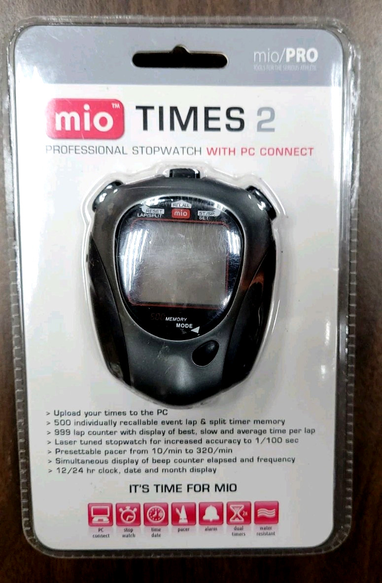 Mio Times 2 - All Purpose Stopwatch w/ PC Upload Pro Stop Watch w/ PC Connect