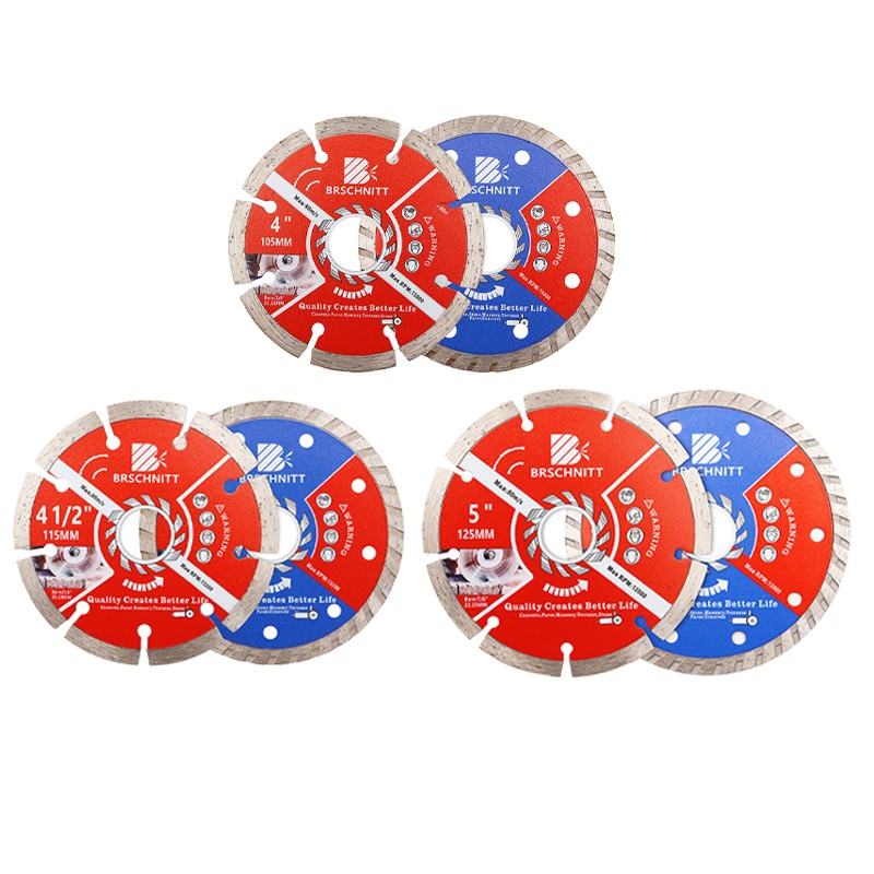 Diamond Concrete Saw Blade 2pcs 4/4.5/5'' Cutting Disc Set for Concrete Granite
