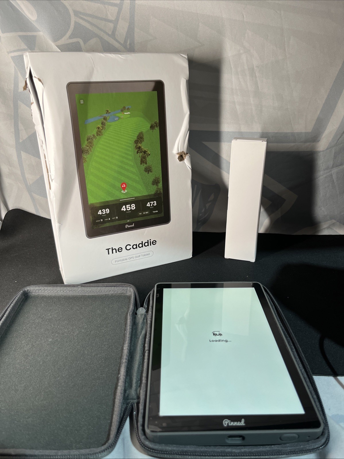 ¥ The Caddie Portable GPS Golf Tablet 8" Pinned NEW OPEN BOX