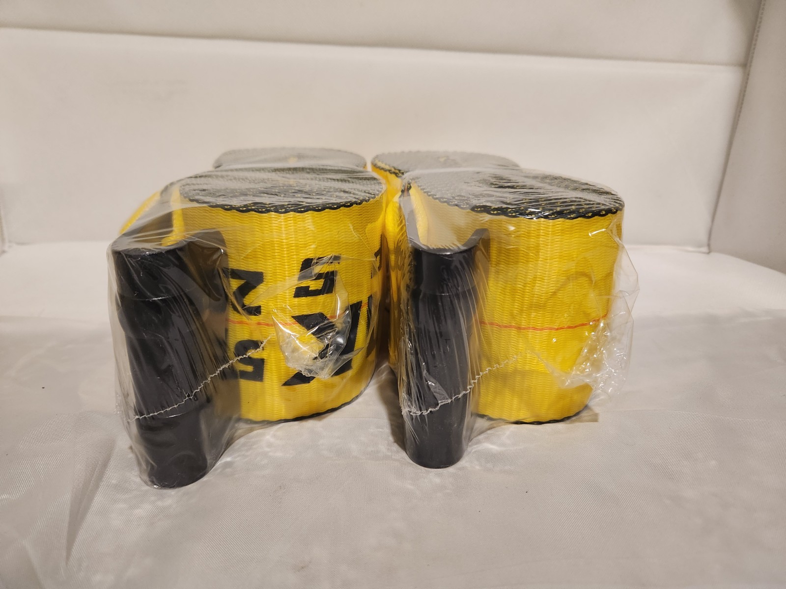 2 Pack Flatbed Truck Tie Down 4" x 30' Winch Strap with Flat Hook WLL 5400 LBS