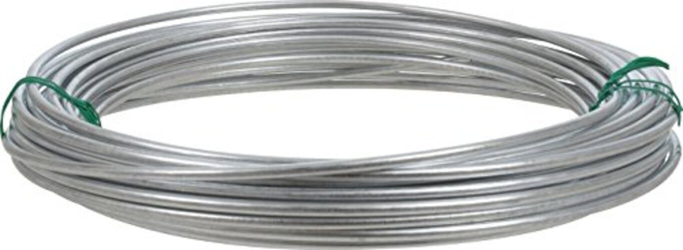 Steel Wire Rope 9 Gauge Galvanized Solid Wire, 50', Corrosion Resistant,