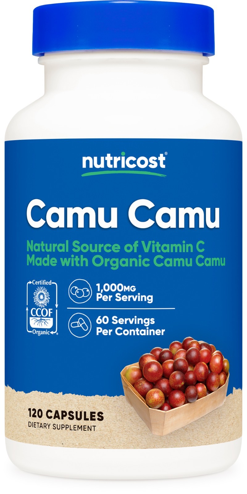 Nutricost Organic Camu Camu 1000mg, 120 Capsules - Non-GMO and Gluten Free