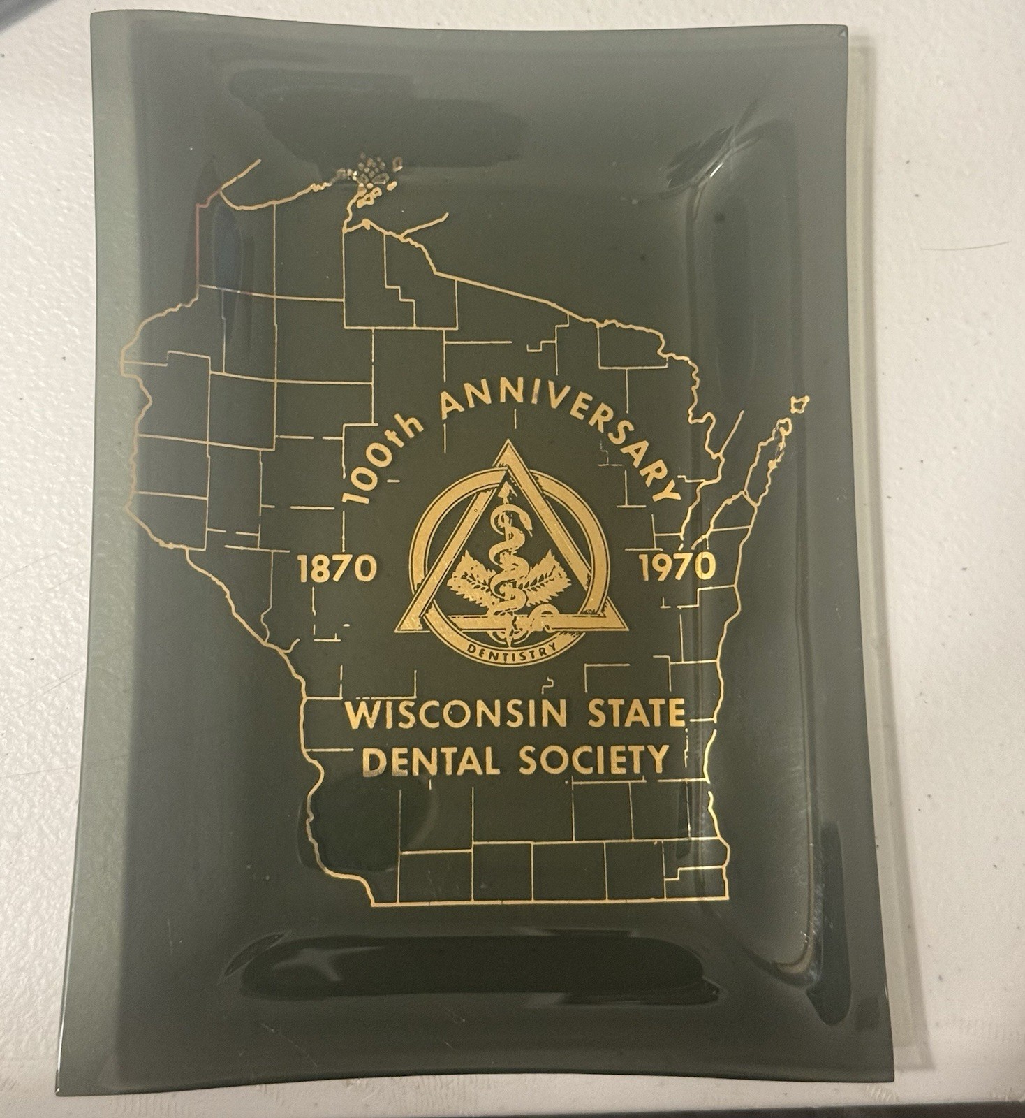 Wisconsin State Dental Society 100th Anniversary 1970.  Plate 5x7