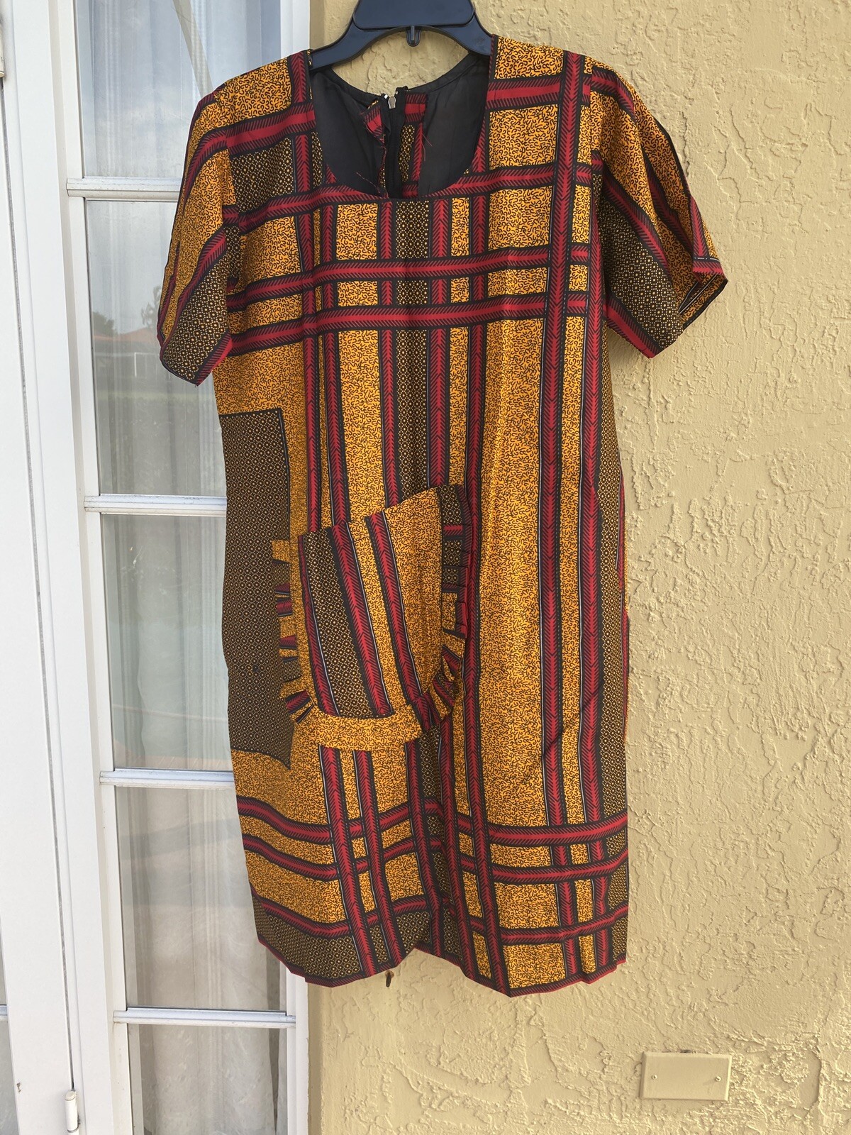 NIGERIAN AFRICAN WAX ANKARA DRESS ( CULTURAL& ETHNIC CLOTHING AFRICA )-L/XLARGE