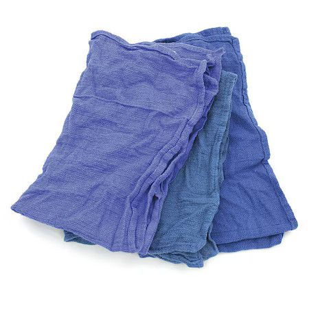 Zoro Select 539-50 Cleaning Rags, Blue, 50 Lb,  539-50