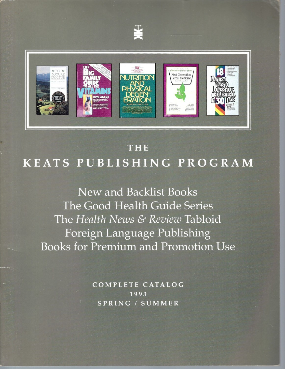 The Keats Publishing Program, Complete Catalog 1993 Spring/Summer