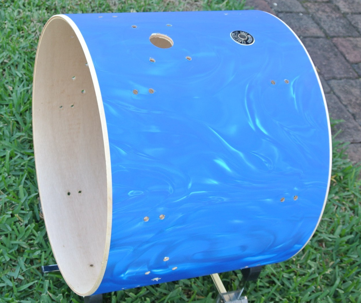 GRETSCH 18" CATALINA CLUB BLUE SATIN FLAME BASS DRUM SHELL for YOUR SET! L718