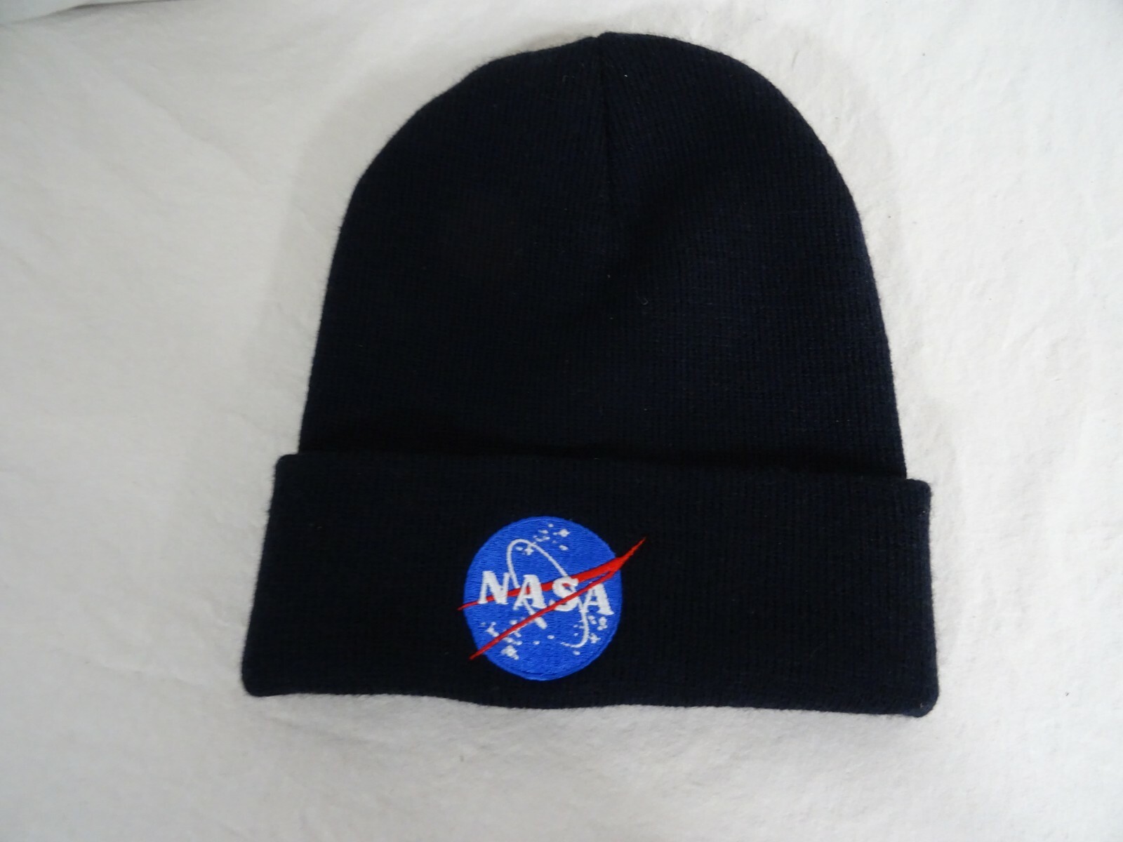 NASA Embroidered Space Patch Knit Beanie hat Touque OSFM NEW