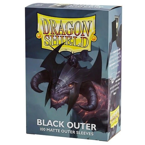 Dragon Shield 100 Deck Protector Outer Card Sleeves Standard size Matte Black