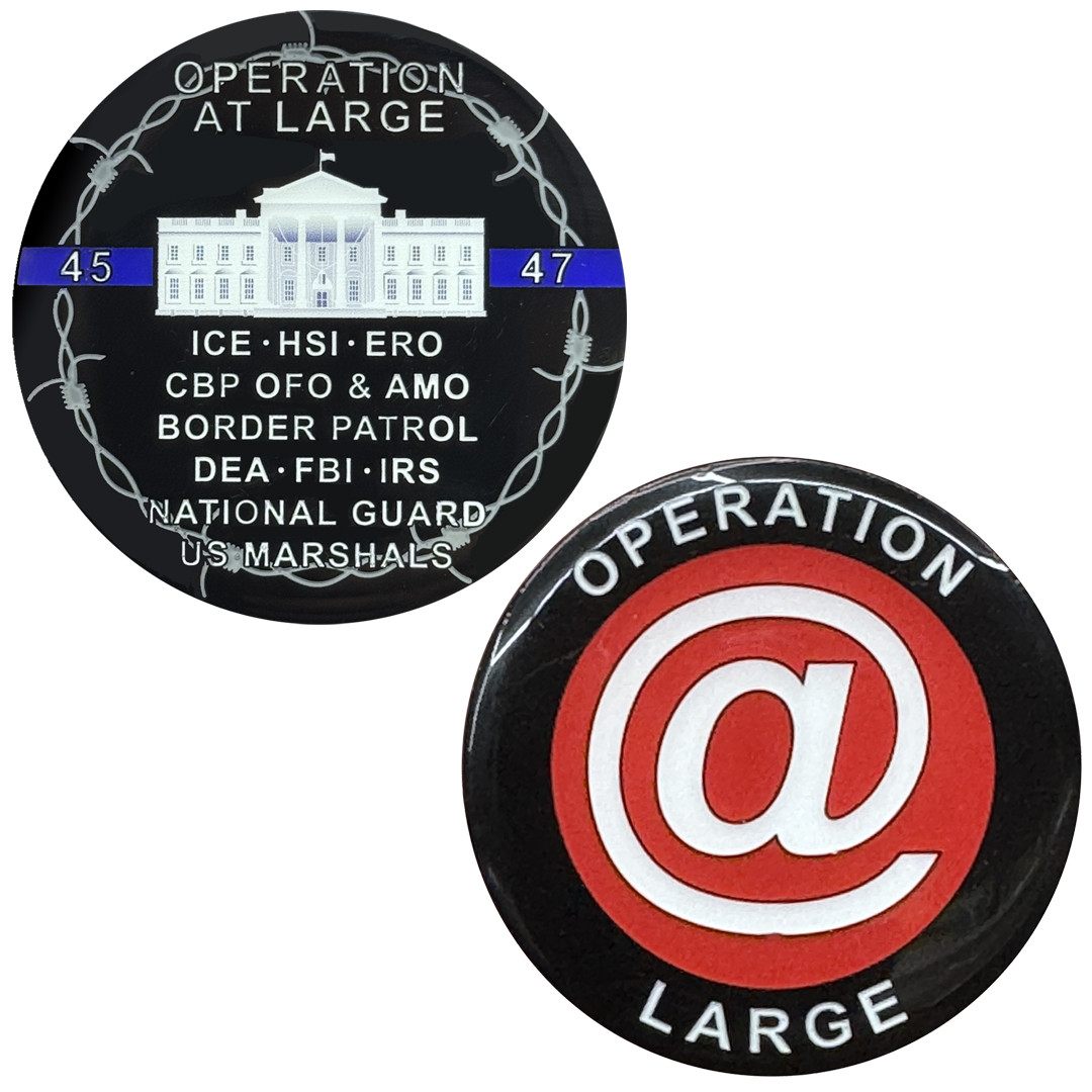 BL6-20 Operation at Large Challenge Coin ICE HSI DEA FBI IRS US Marshals ERO OFO