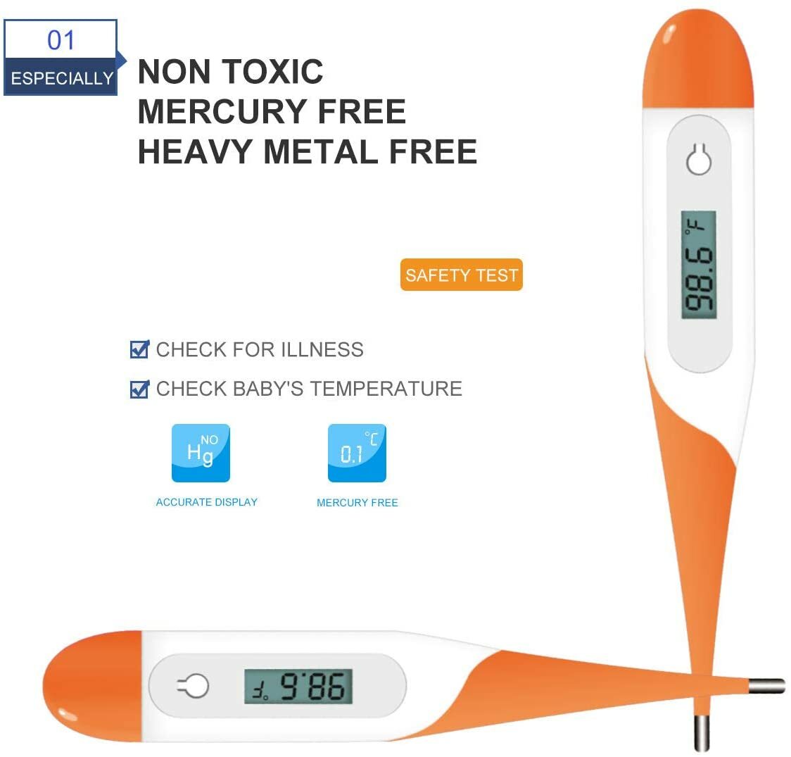 Digital Thermometer for Adults and Kids, Medical Oral Rectal Underarm Body Fever
